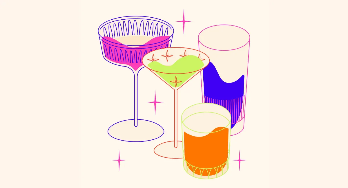Illustration Cocktail en couleur 